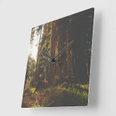 Horloge Carrée Forêt (Angle)