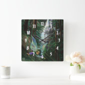 Horloge Carrée Forêt du château de fées (Maison)