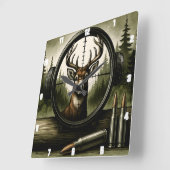 Horloge Carrée Forêt faunique Hunter's Deer Scope (Angle)