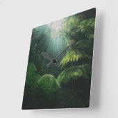 Horloge Carrée Forêt | Fermes dans la forêt tropicale (Angle)