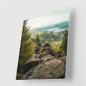 Horloge Carrée Forêt | Ore Mountains Allemagne (Angle)