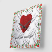 Horloge Carrée Forever with you (Angle)