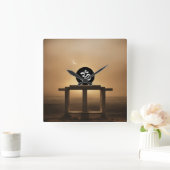 HORLOGE CARRÉE FORME DE CARRÉ D'HORLOGE DU MUR (Maison)