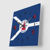 Horloge Carrée Fort Wayne, Indiana Square Wall Clock (Angle)