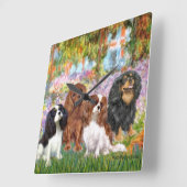 Horloge Carrée Four Cavaliers (Angle)