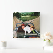 Horloge Carrée Fourchette dans la route (Maison)