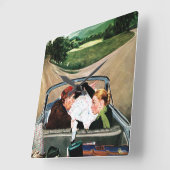 Horloge Carrée Fourchette dans la route (Angle)