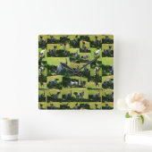 Horloge Carrée Fox Terrier, Le Jour Difficile, (Maison)