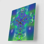 Horloge Carrée Fractal (Angle)