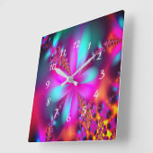 Horloge Carrée Fractal (Angle)