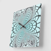 Horloge Carrée Fractale Spiderweb (Angle)