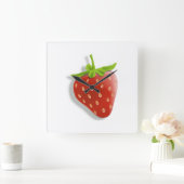 Horloge Carrée Fraise (Maison)