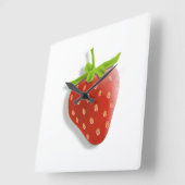 Horloge Carrée Fraise (Angle)