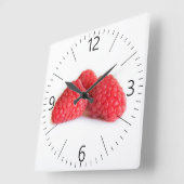 Horloge Carrée Framboise (Angle)