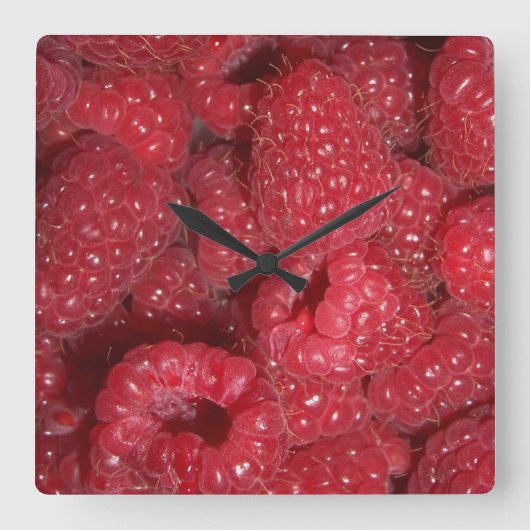Horloge Carrée Framboise (Recto)