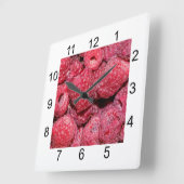 Horloge Carrée Framboise (Angle)