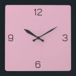 Horloge Carrée Framboise gris pâle E6B0C4 - Option pour ajouter u<br><div class="desc">Ajoutez un nom, des initiales ou du texte, ou gardez la couleur seule. La couleur correspond à d'autres éléments du magasin en fonction du nom et du code HEX (triplet hexadécimal à six chiffres) qui s'affiche. Utilisez ce code pour mélanger, mettre en correspondance et customiser tout autre élément pour l'accompagner...</div>