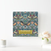 Horloge Carrée Frameur de fraises - Conception de William Morris (Maison)