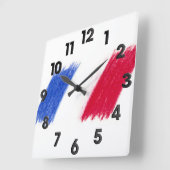 Horloge Carrée français (Angle)