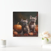 Horloge Carrée Français Chien Chien Chien Chien Chien Puppy Autom (Maison)