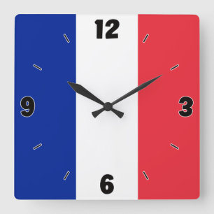 Horloge Carrée France Patriotic