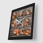Horloge Carrée Frappez bébé singe (Angle)