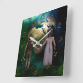 Horloge Carrée Fraternité (Angle)