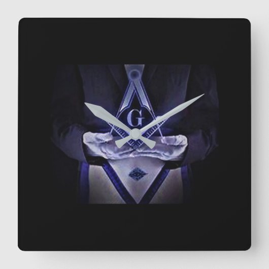 Horloge Carrée Free Mason (Recto)