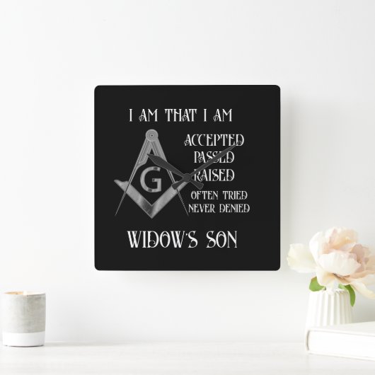 Horloge Carrée Freemason (Maison)