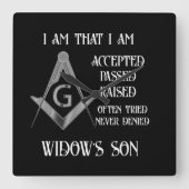 Horloge Carrée Freemason (Recto)