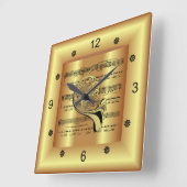 Horloge Carrée French Horn us  (Angle)
