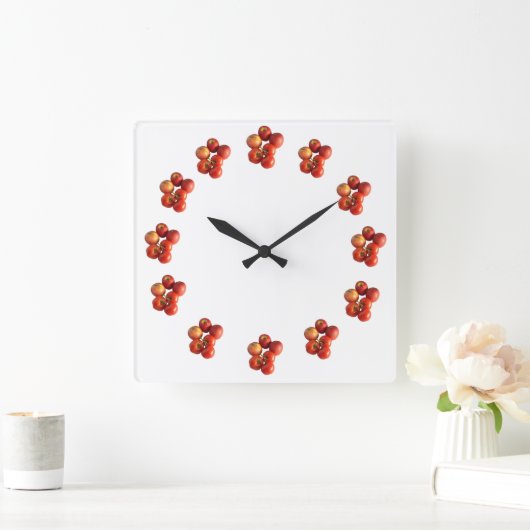 Horloge Carrée Fresh Apples and Tomatoes Wall Clock (Maison)