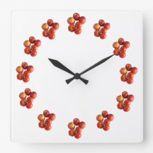 Fresh Apples and Tomatoes Wall Clock