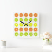 Horloge Carrée Fresh Citrus Theme Kitchen Clocks (Maison)