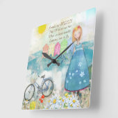 HORLOGE CARRÉE FRIENDS ARE ANGELS SQUARE CLOCK (Angle)