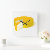 Horloge Carrée Fromage (Maison)