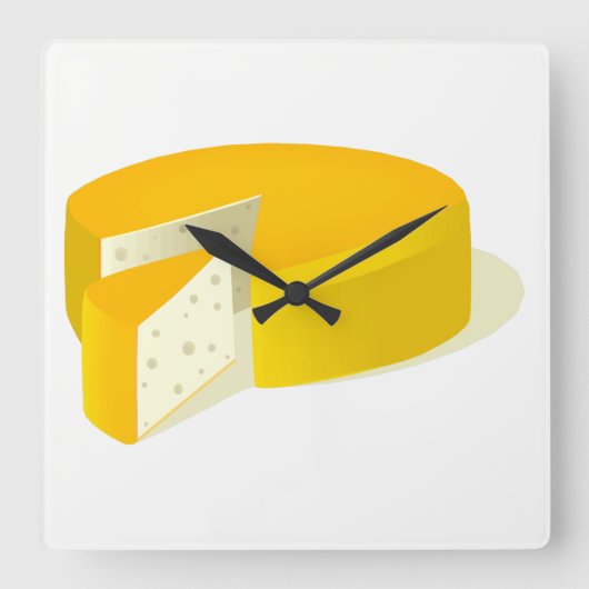 Horloge Carrée Fromage (Recto)