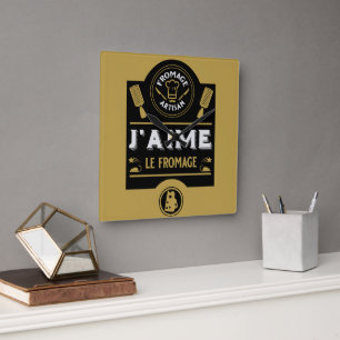 Horloge Carrée Fromage