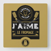 Horloge Carrée Fromage (Recto)