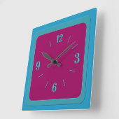 Horloge Carrée Frontière du Bluegreen Atmosphère avec Cerise Cent (Angle)