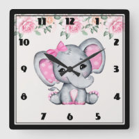 Frontière entre éléphant et Rose de bébé rose
