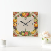 Horloge Carrée Fruit (Maison)