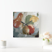 Horloge Carrée Fruit gras Abstrait #6 (Maison)