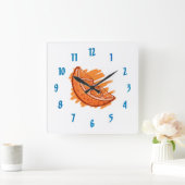 Horloge Carrée Fruit Motif Sang Orange Cadeaux (Maison)