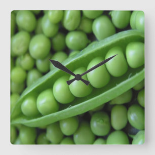 HORLOGE CARRÉE FRUITS ET LÉGUMES