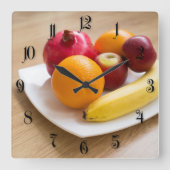 Horloge Carrée Fruits mûrs (Recto)