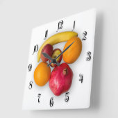 Horloge Carrée Fruits mûrs (Angle)