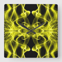 Fumée jaune Symétrique Minimaliste Noir