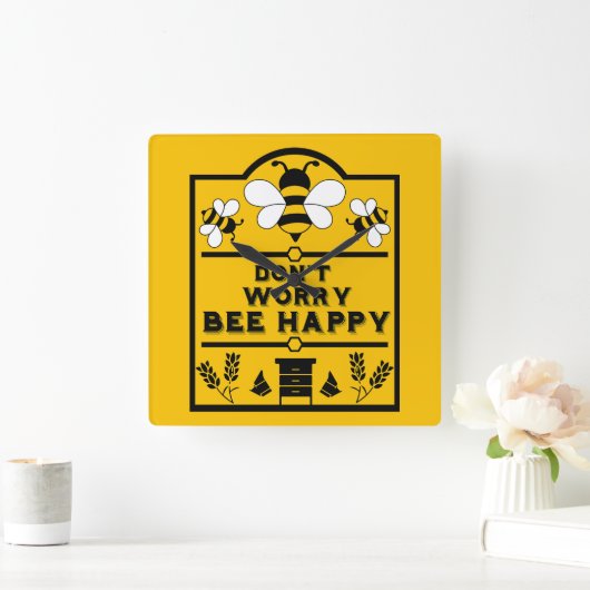 Horloge Carrée Funny Apiary Honey Farmer (Maison)