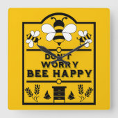 Horloge Carrée Funny Apiary Honey Farmer (Recto)